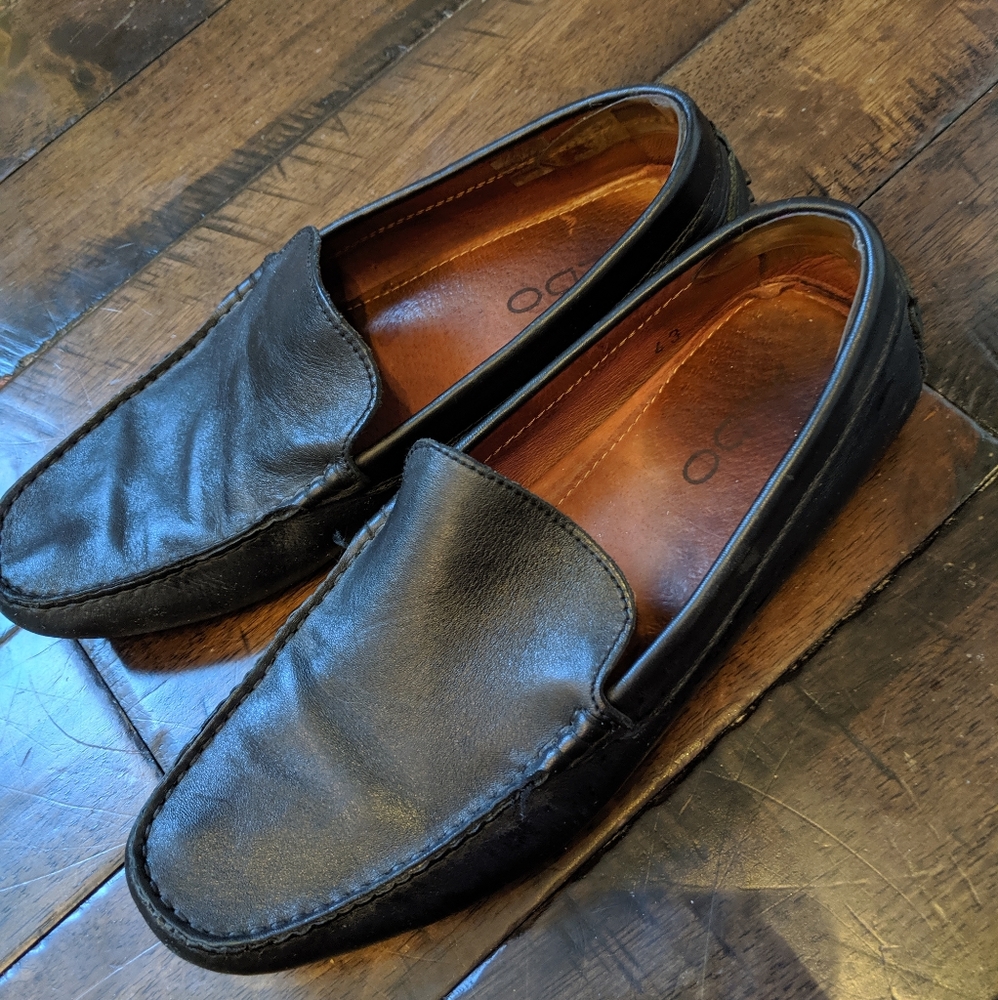 Men's Black Leather Loafers